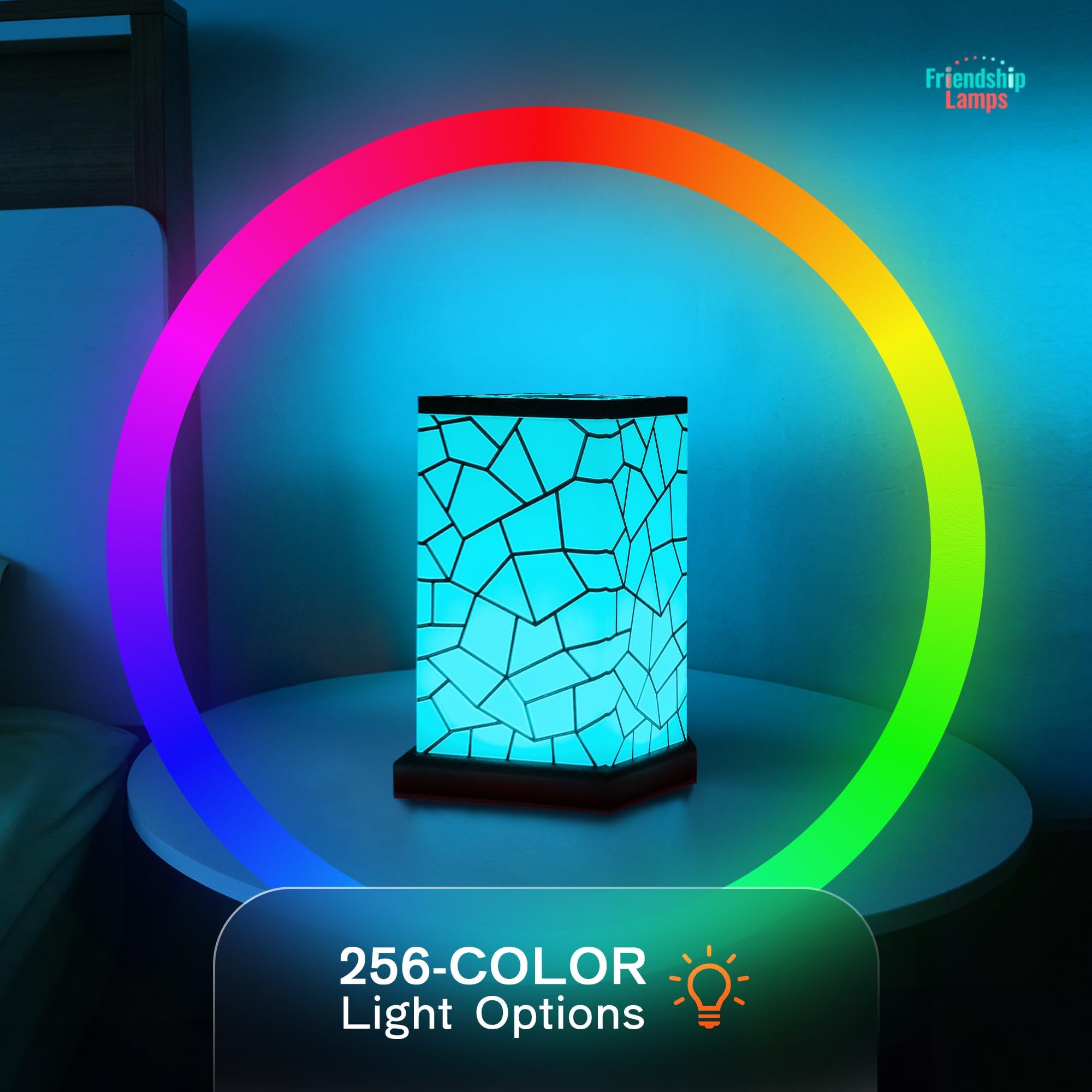 Color palette display shows more than 250 hues to match mood and decor.