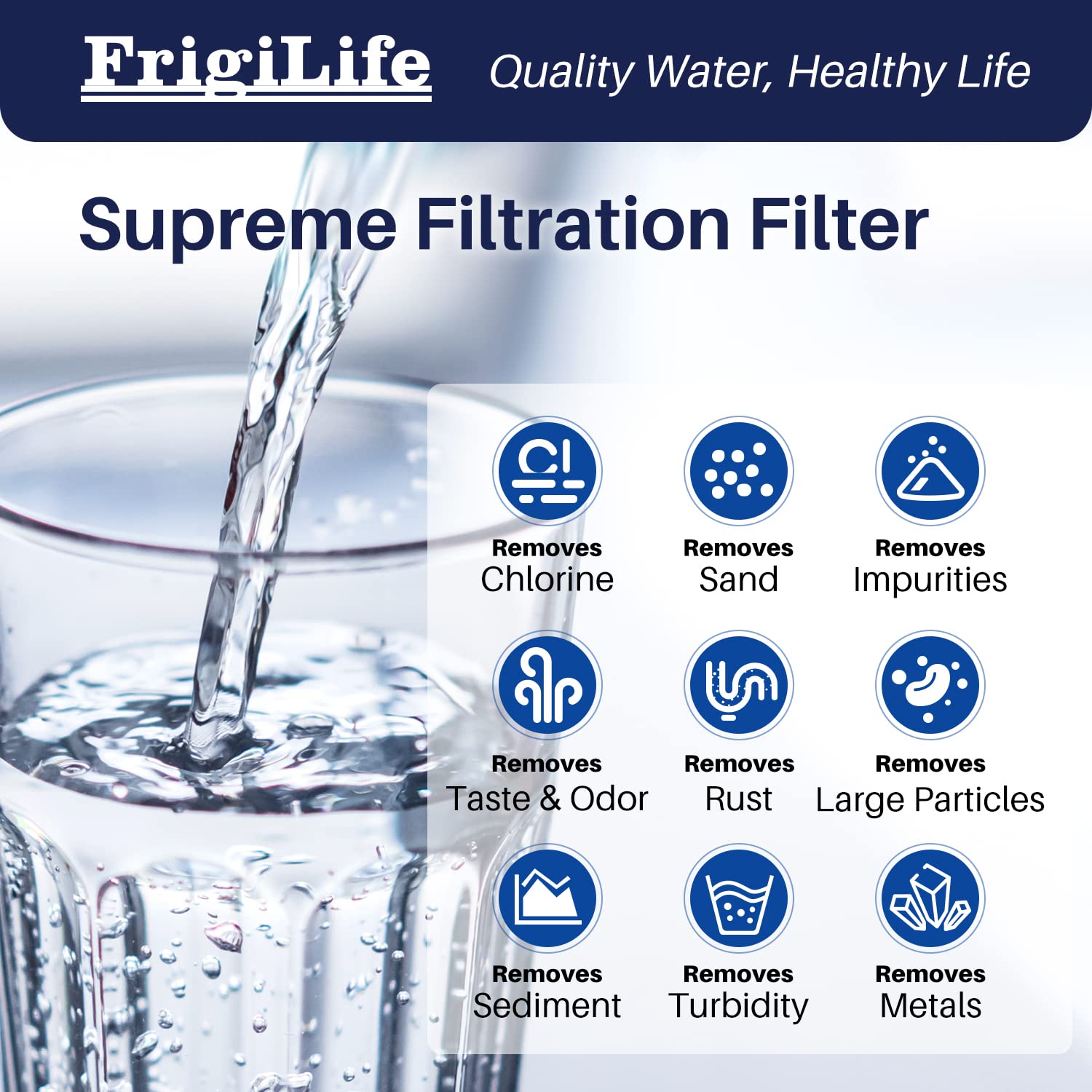 FrigiLife compatibility chart highlighting PUR faucet range.