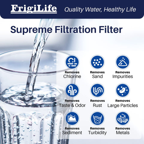 FrigiLife compatibility chart highlighting PUR faucet range.