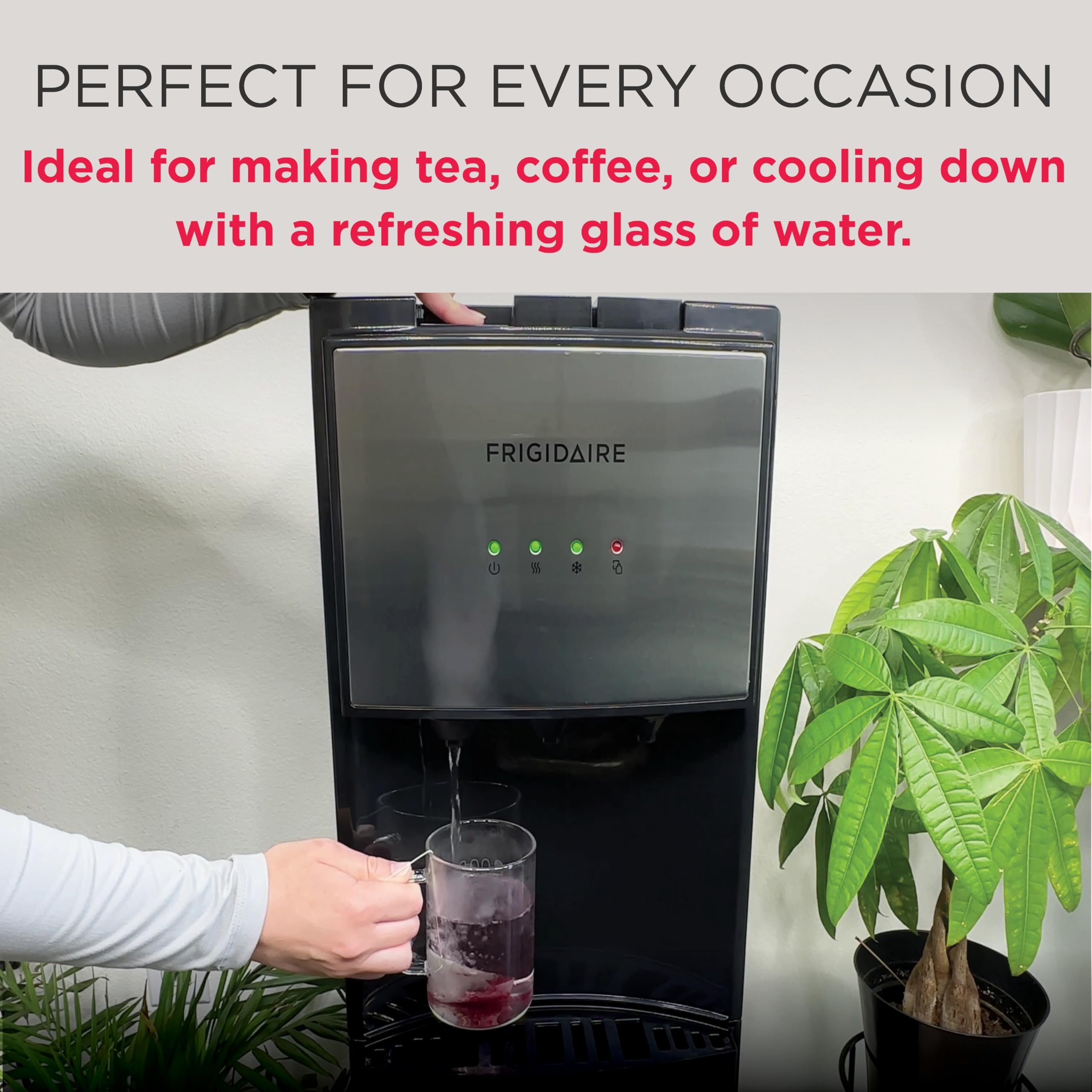 Frigidaire compact design blends style with practical cooling and heating.
