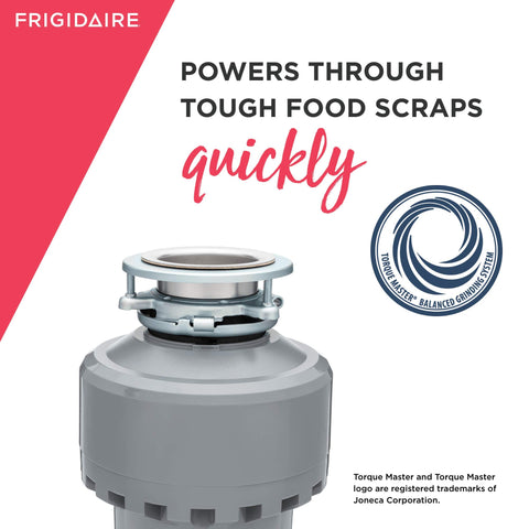 Frigidaire FF13DISPC1 torque master grinding system delivers powerful, quieter grinding.