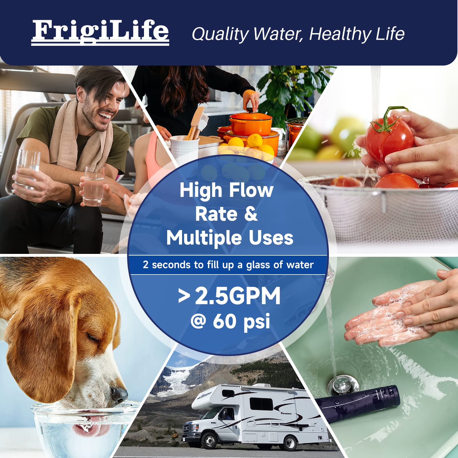 FrigiLife filter test highlights improved taste and odor reduction in tap water.