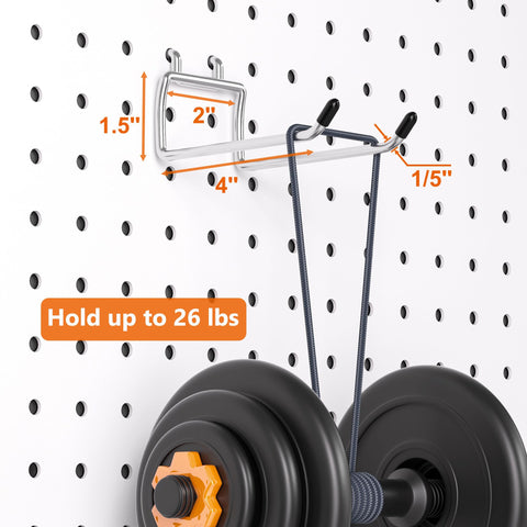 FRIMOONY dual-prong pegboard hook installed without tools