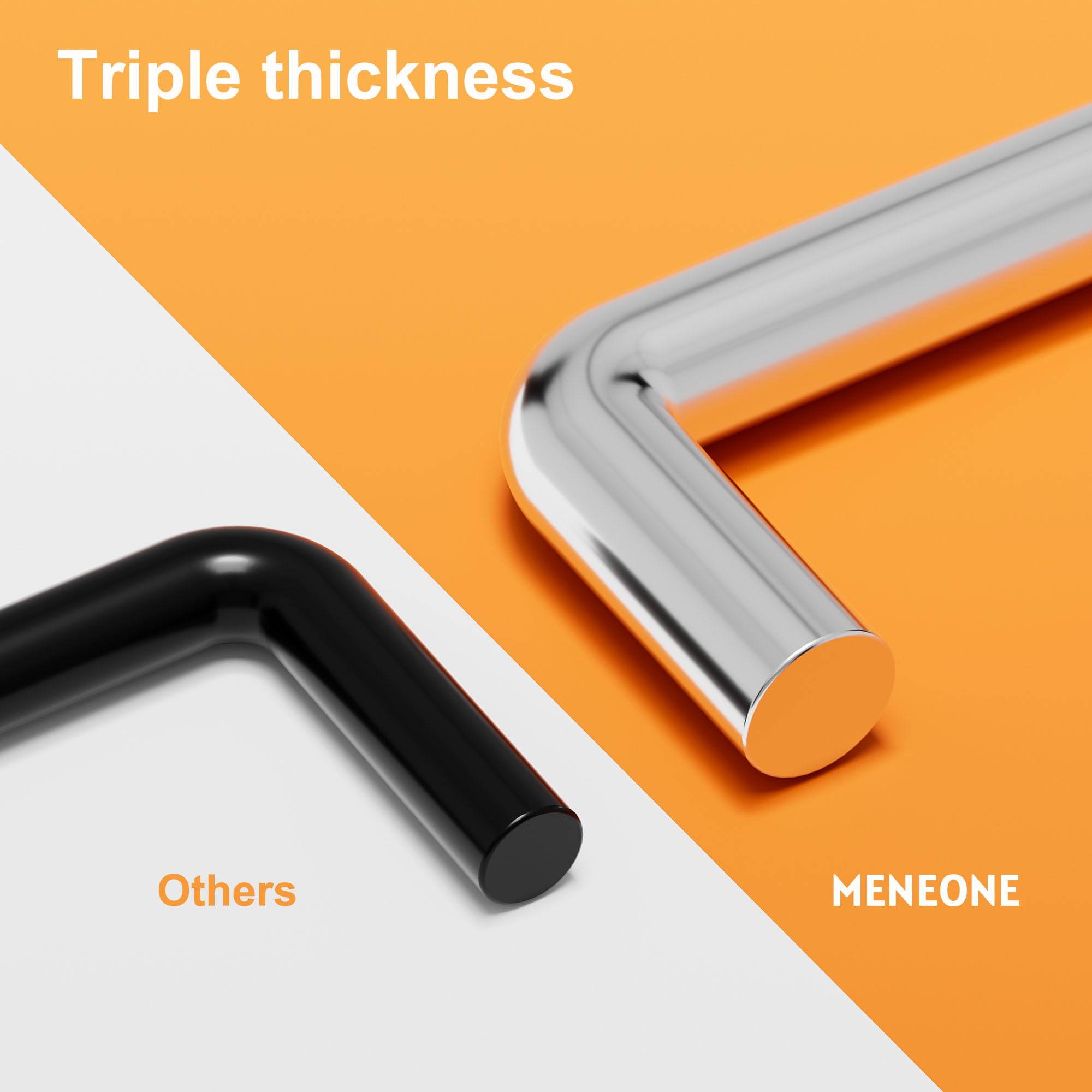 Rust-resistant FRIMOONY pegboard hook keeps heavy tools securely in place