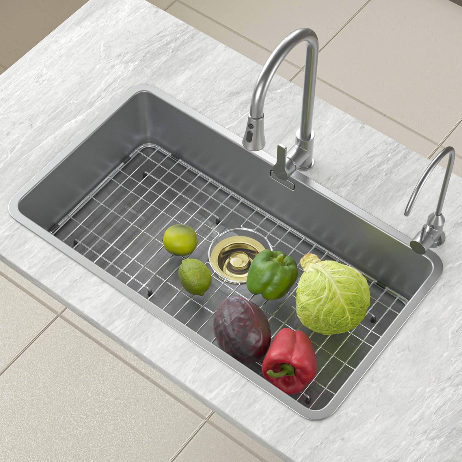 Fritoing 26x14 dimension highlight image, precise sizing guide for single-bowl installation