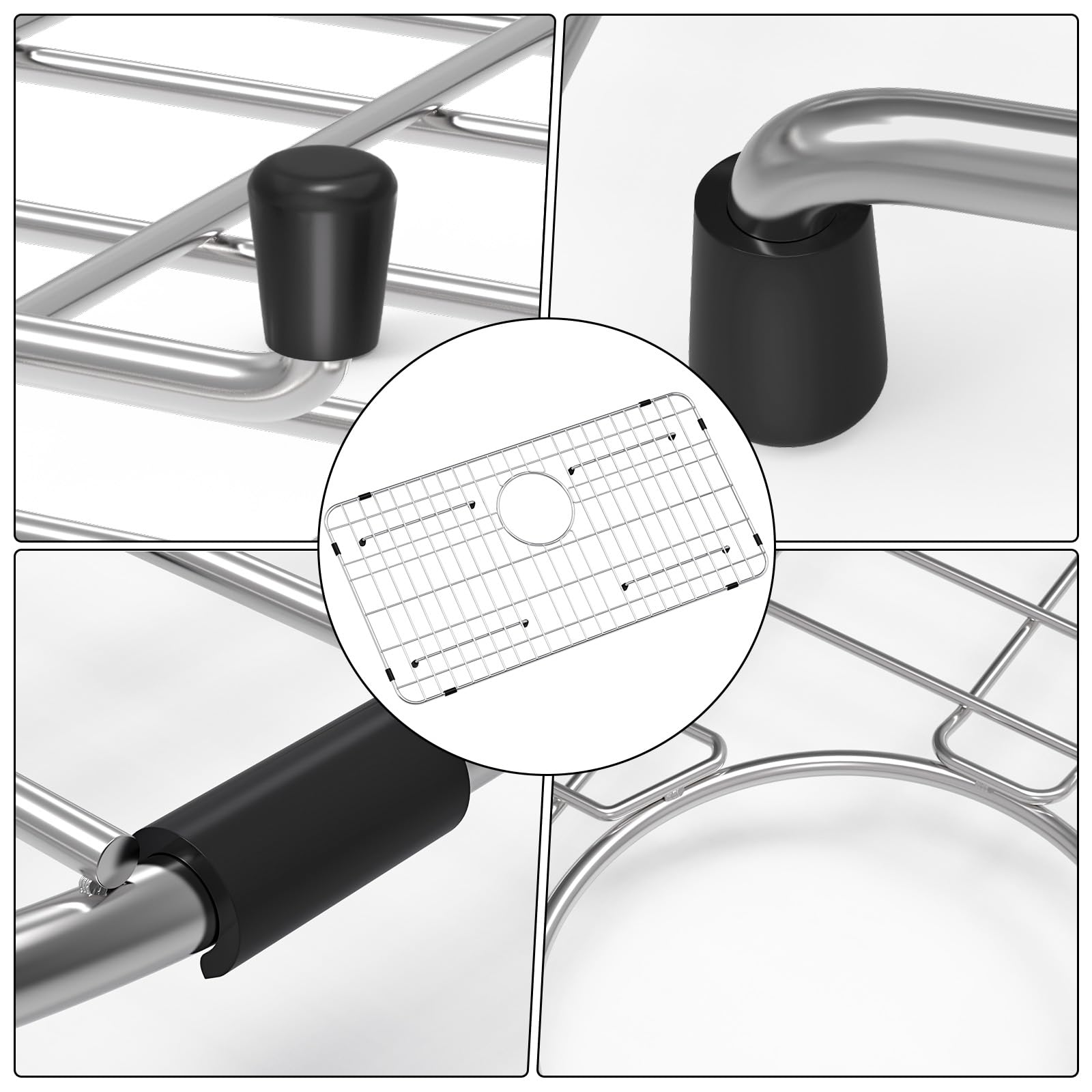 Fritoing sink grid protector bottom view, shields sink underside from scratches