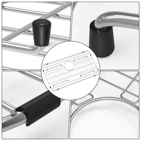 Fritoing sink grid protector bottom view, shields sink underside from scratches