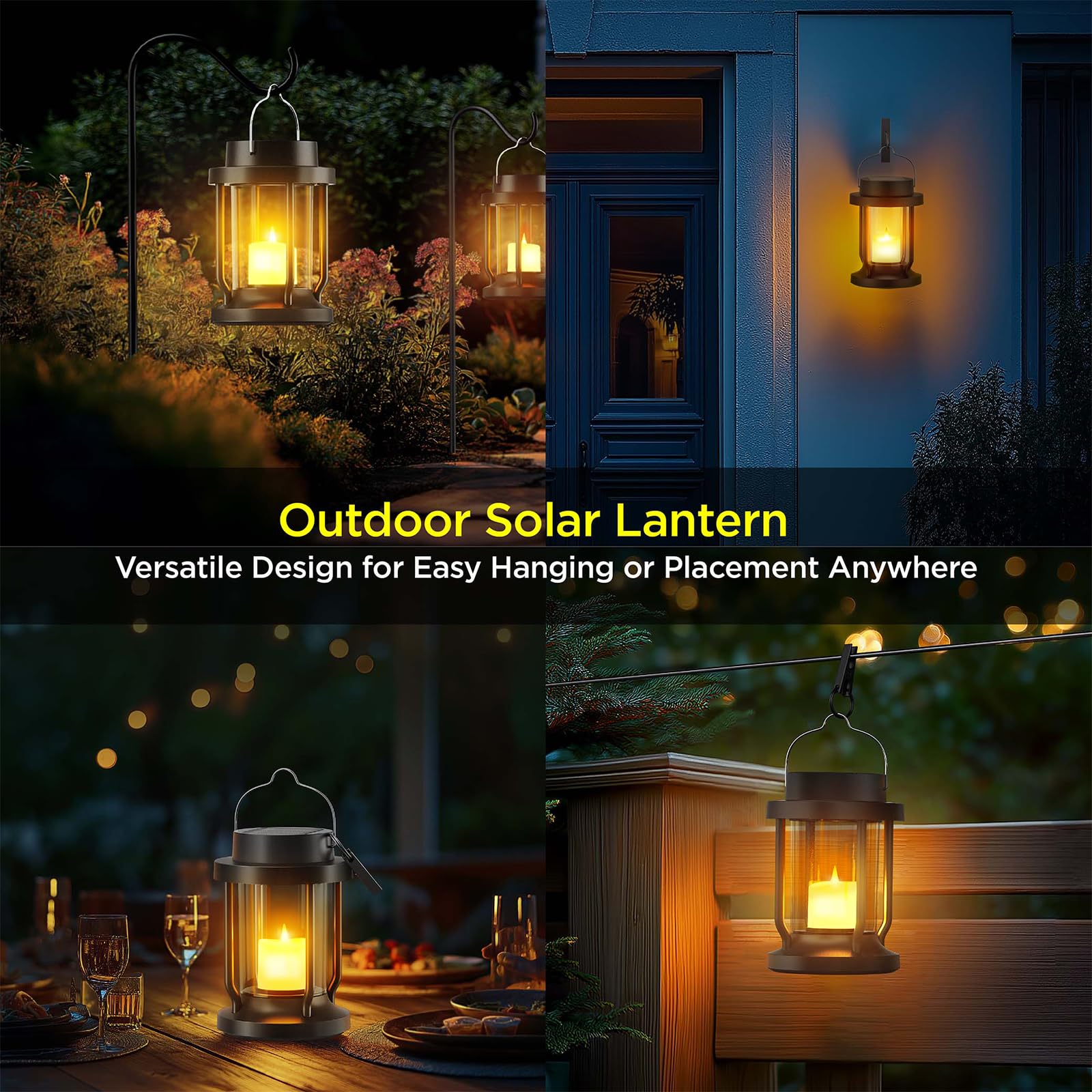 FriutShine solar lantern hanging-design offers versatile placement on trees