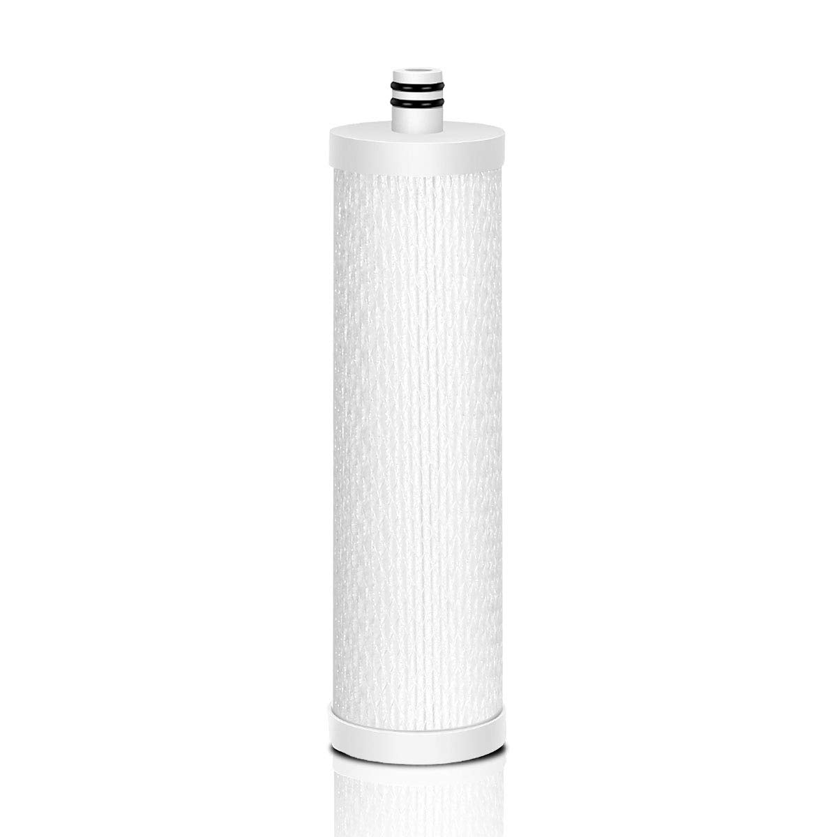 Frizzlife FZ-3 filter core close-up demonstrates 0.5 micron filtration for sediment and metals.
