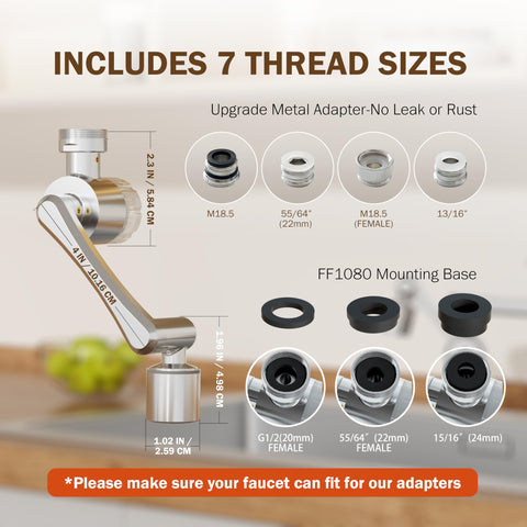 FRIZZLIFE lead-free brass and BPA-free body ensures durability.
