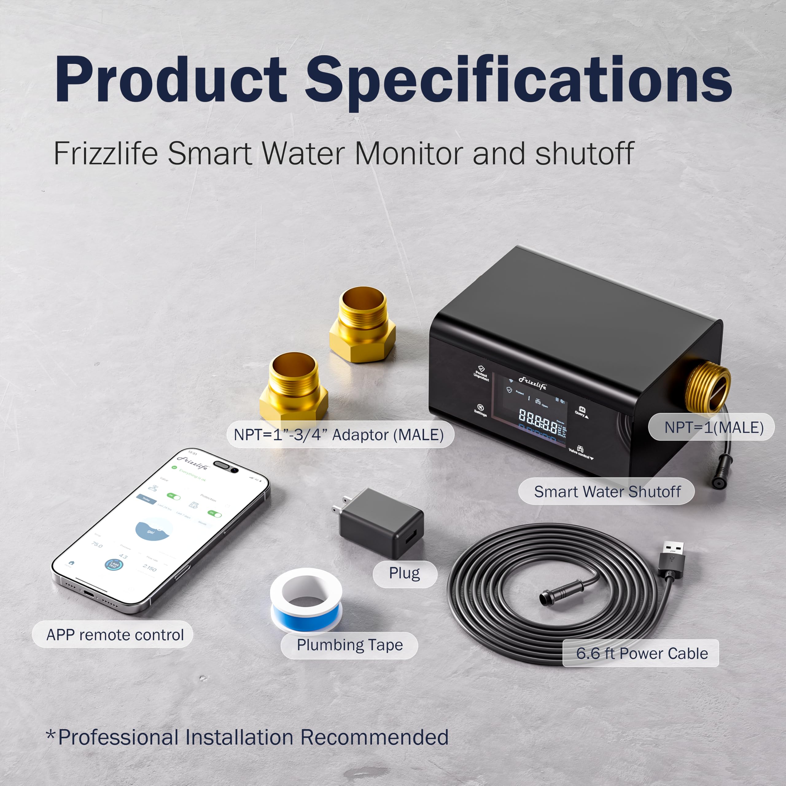 Frizzlife LP365 installation kit includes all necessary components.