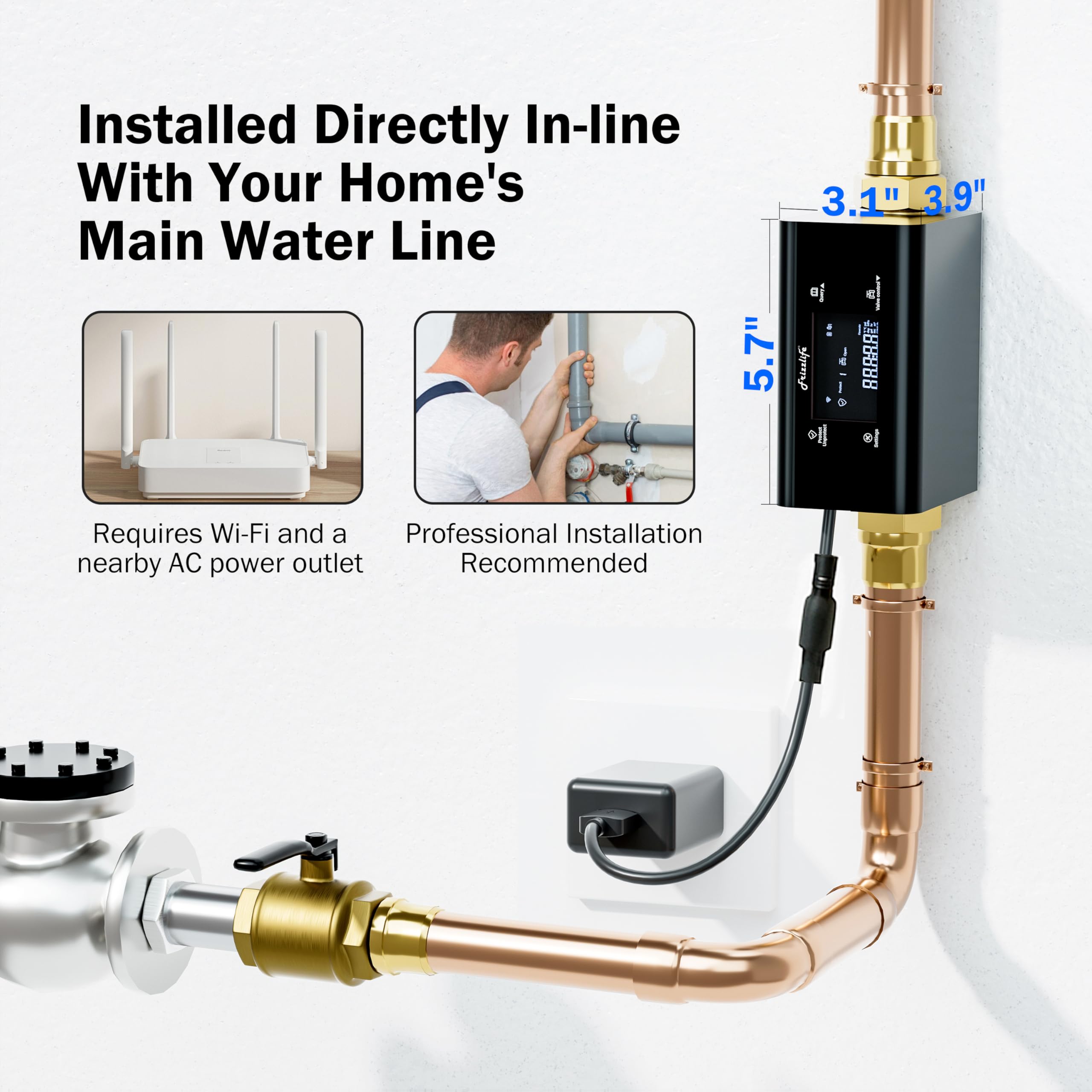 Frizzlife LP365 water usage reports visualize daily consumption.