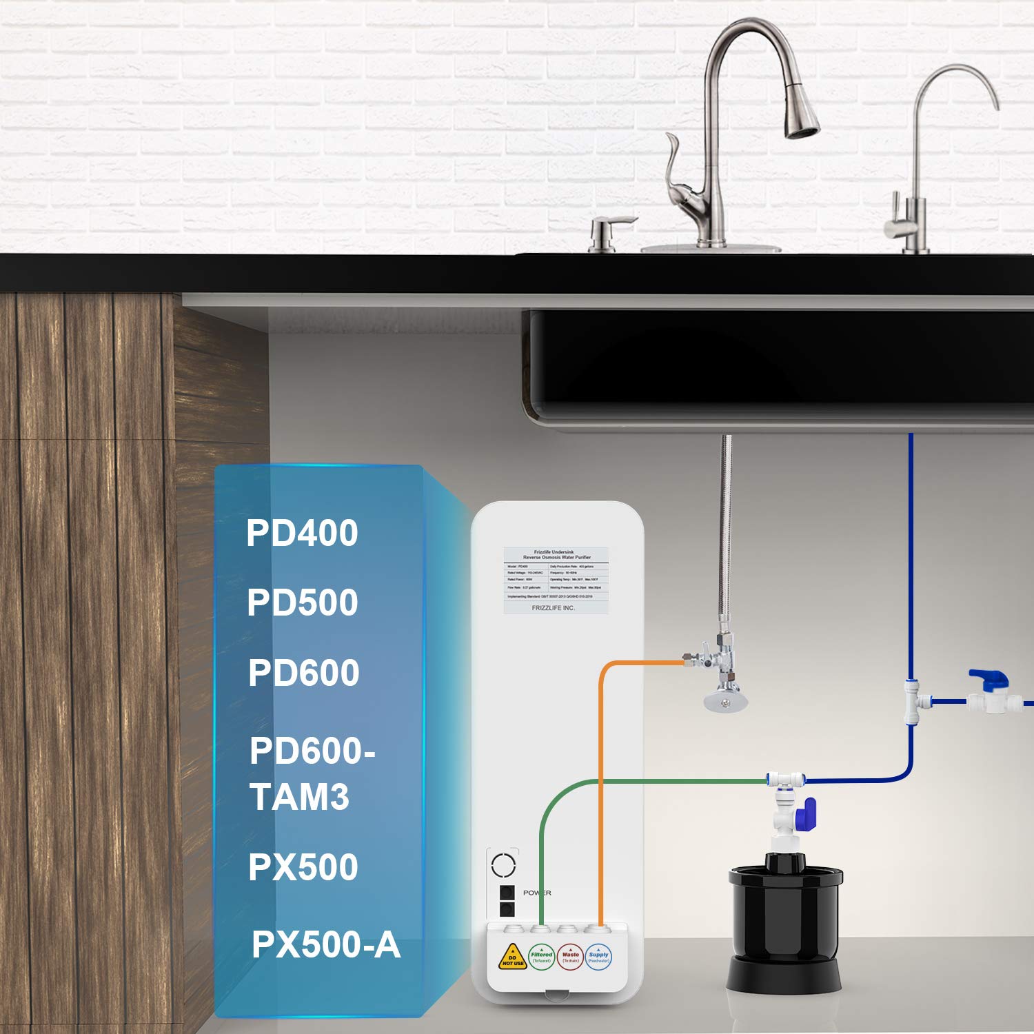 Frizzlife MWT3 compatibility with G2 and G3 RO systems demonstrated