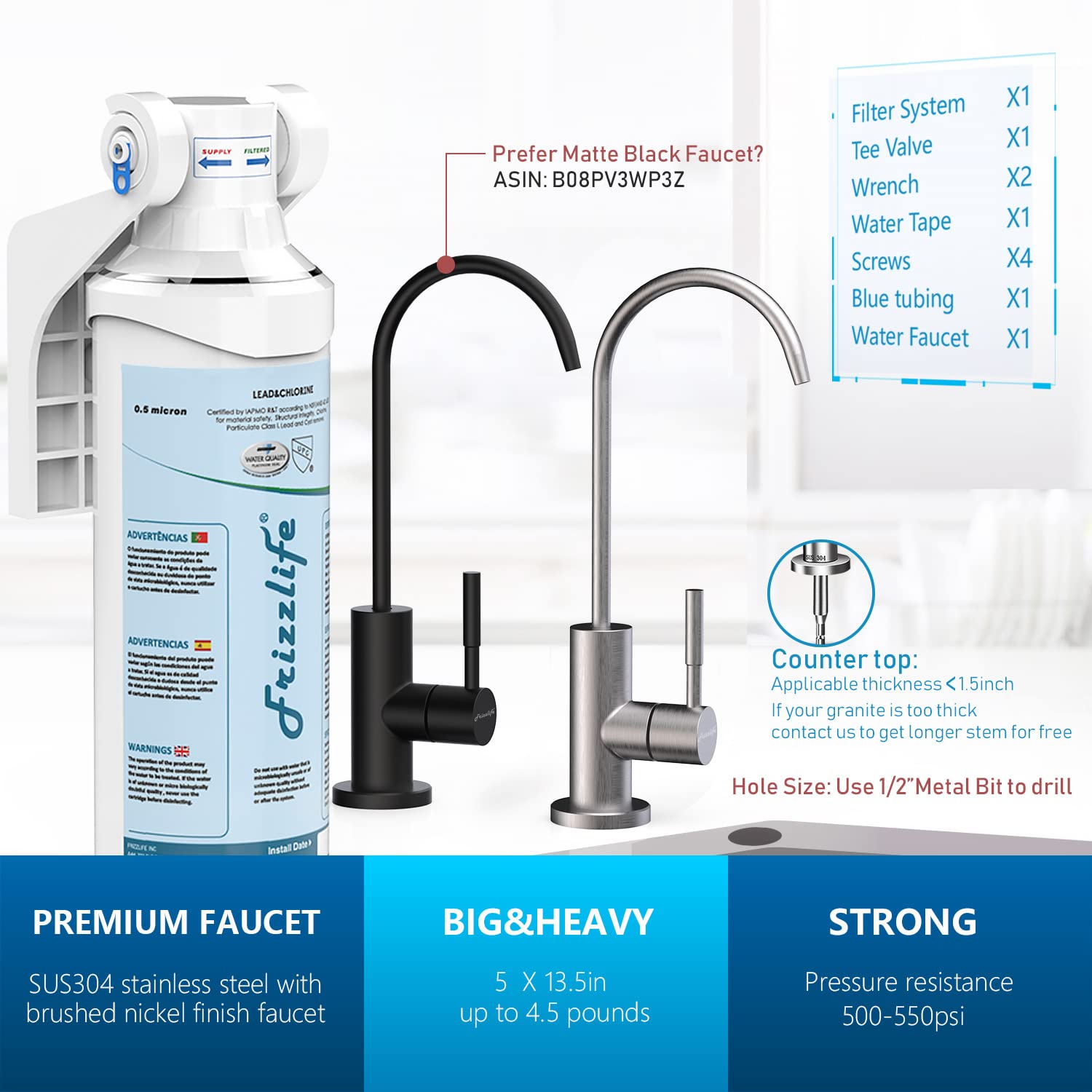Frizzlife water flow demonstration at 1.5 GPM for quick fills
