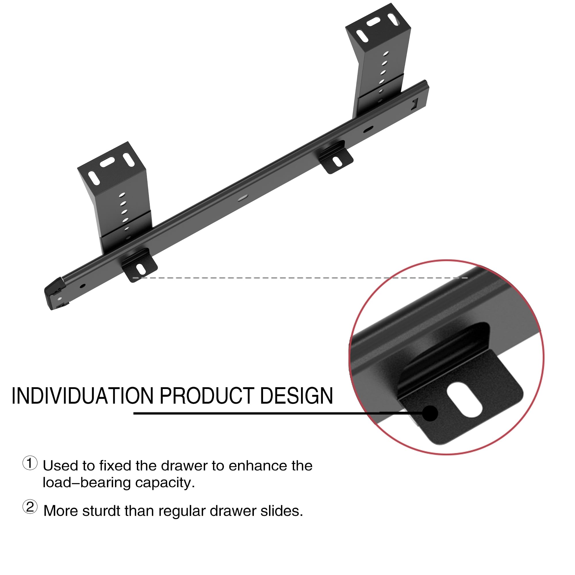 FRMSAET sliding keyboard drawer brackets assembly — easy mounting and reliable support.