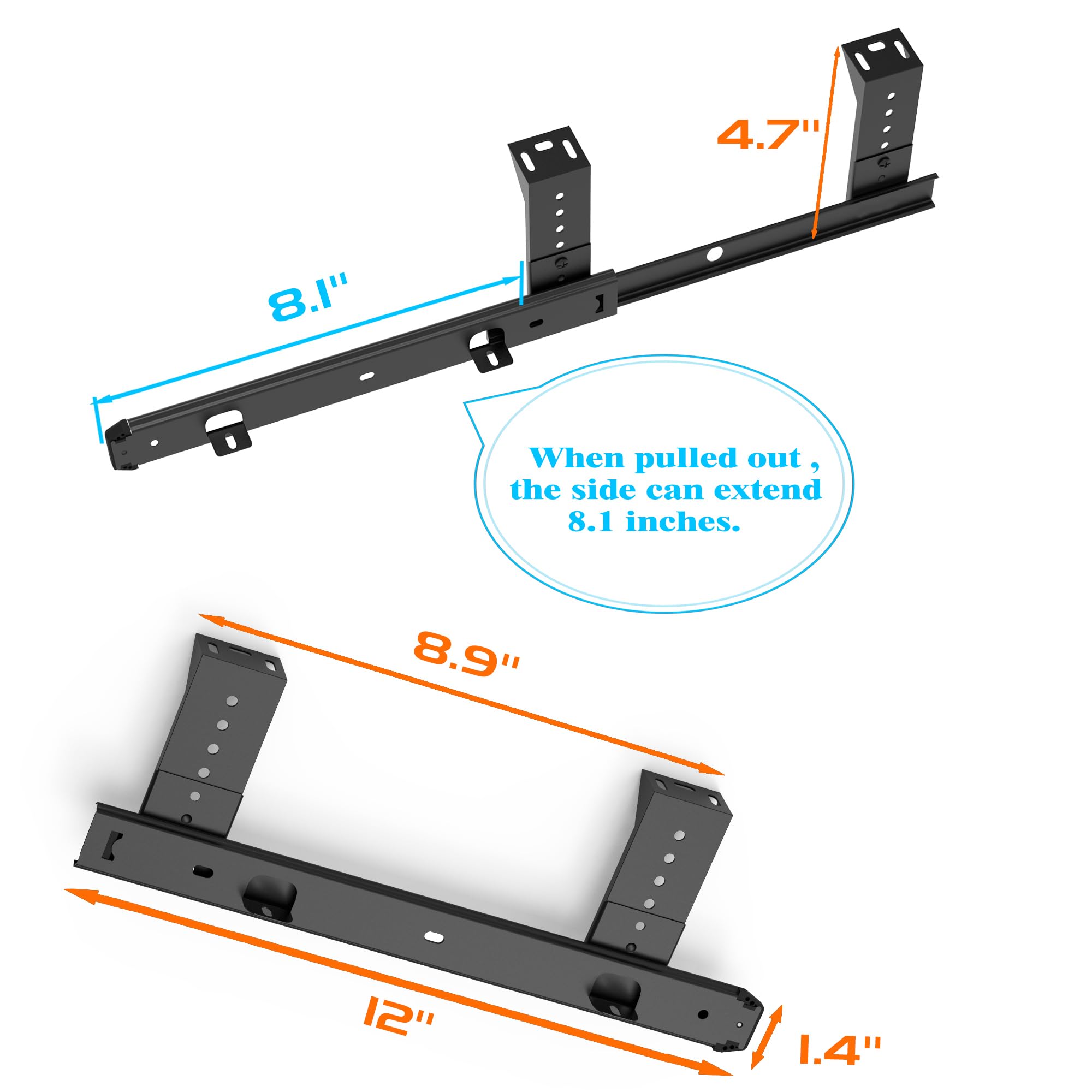 FRMSAET under-desk installation setup — quick, clean mounting with included screws.