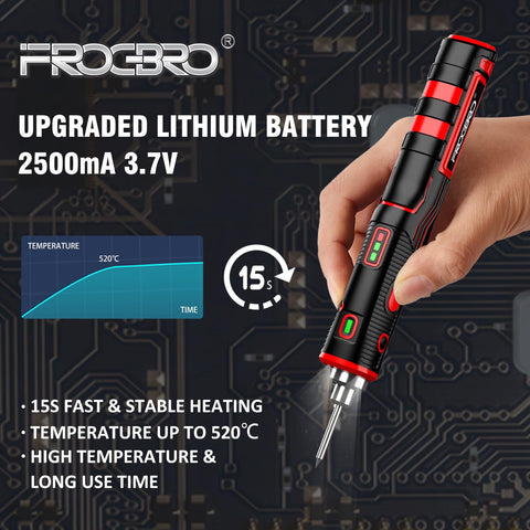 FROGBRO LED spotlight aids visibility in dim workspaces.