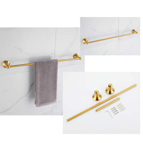 FROPO hand towel holder with gleaming gold ambiance