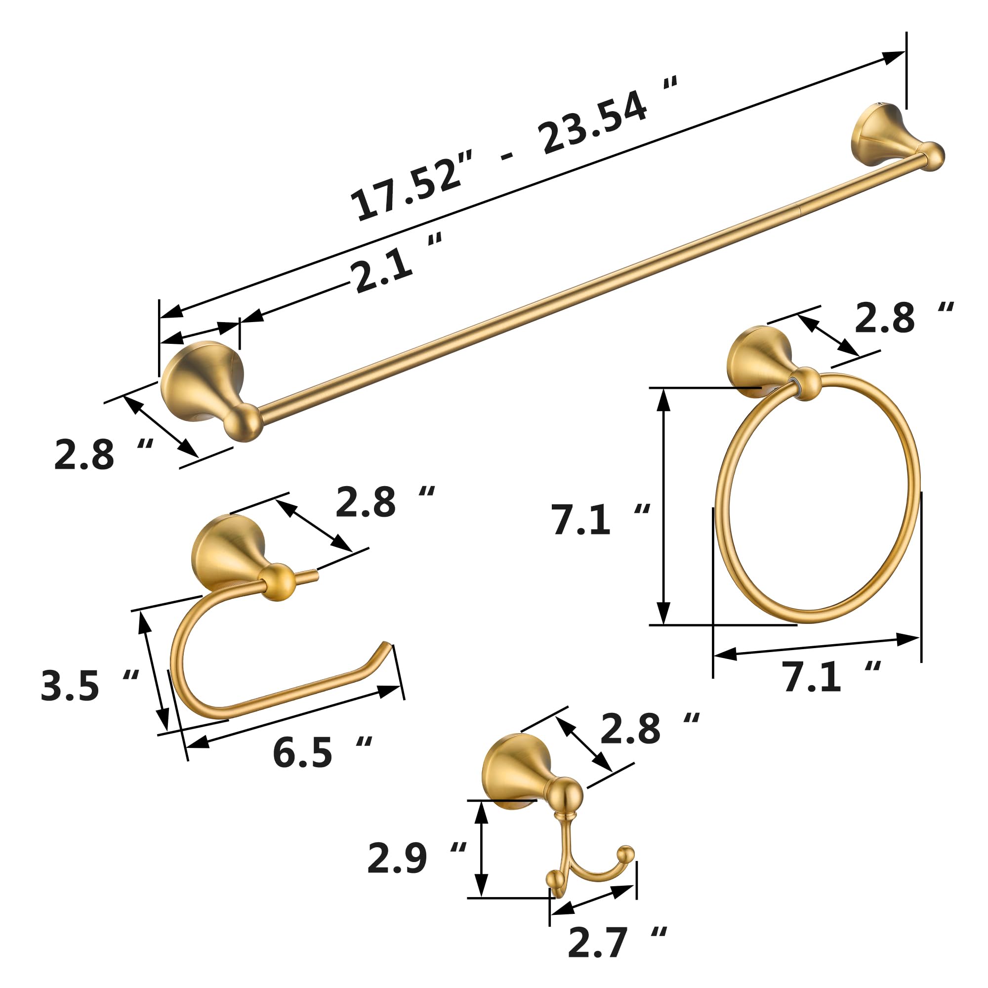 FROPO modern design complements gold fixtures for cohesive look
