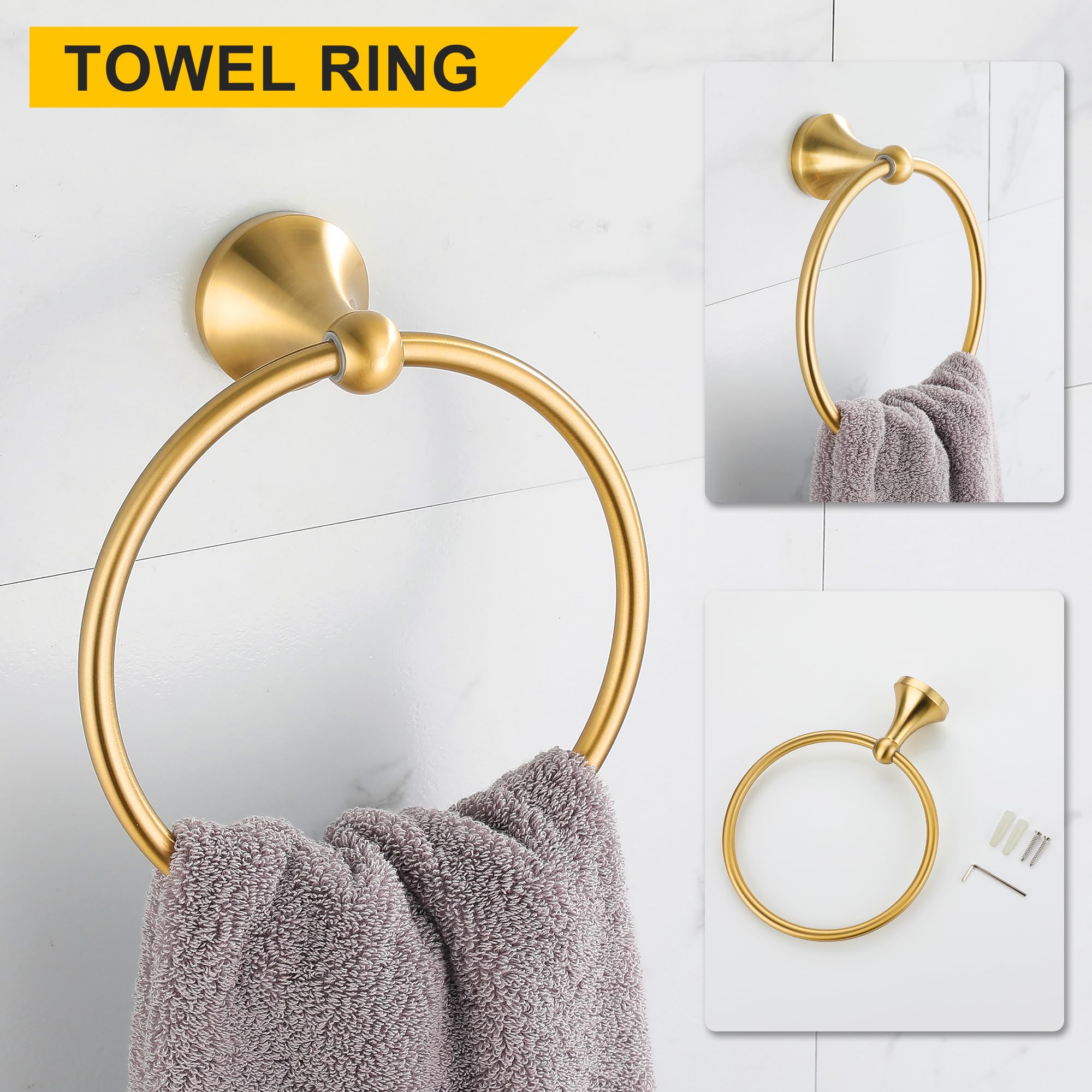 FROPO toilet paper holder in luxurious brushed gold