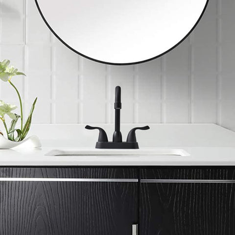 FROPO two-handle lever provides precise temperature control.
