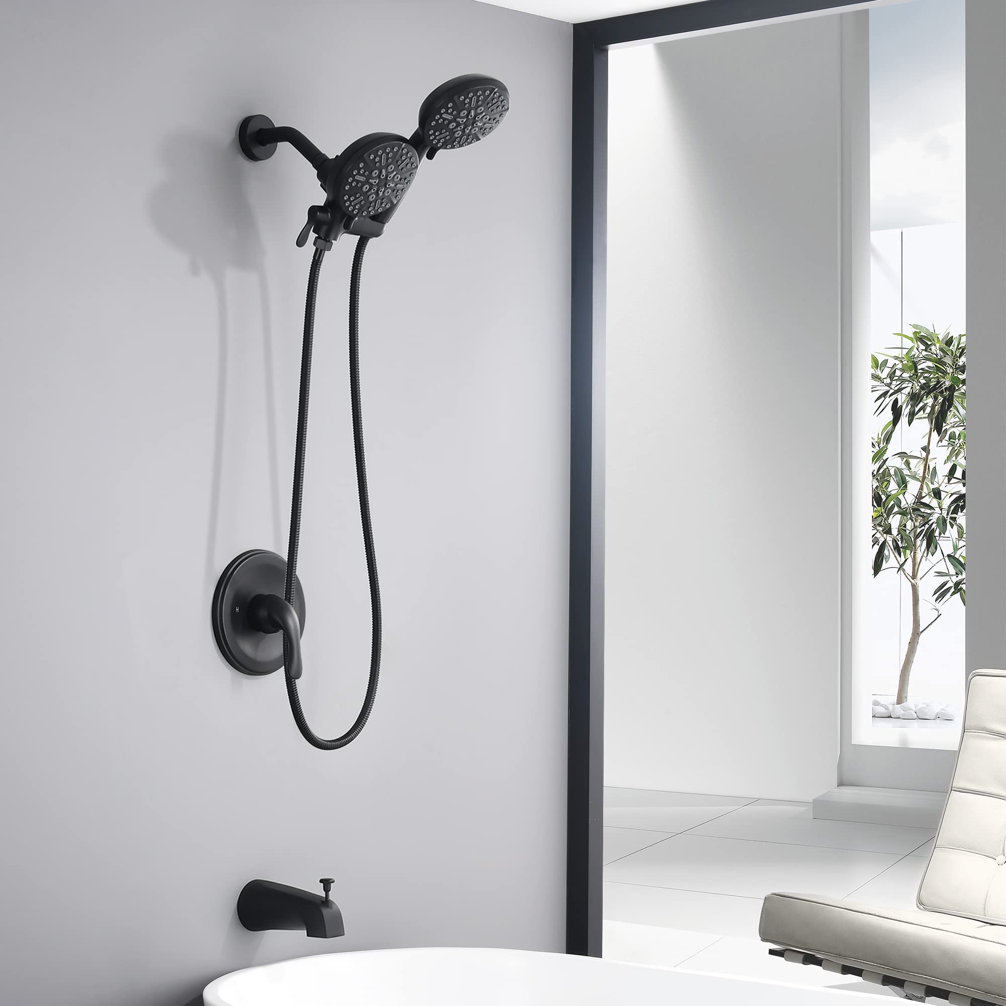 FROPO diverter and angle-adjustable bracket allow flexible shower angles.