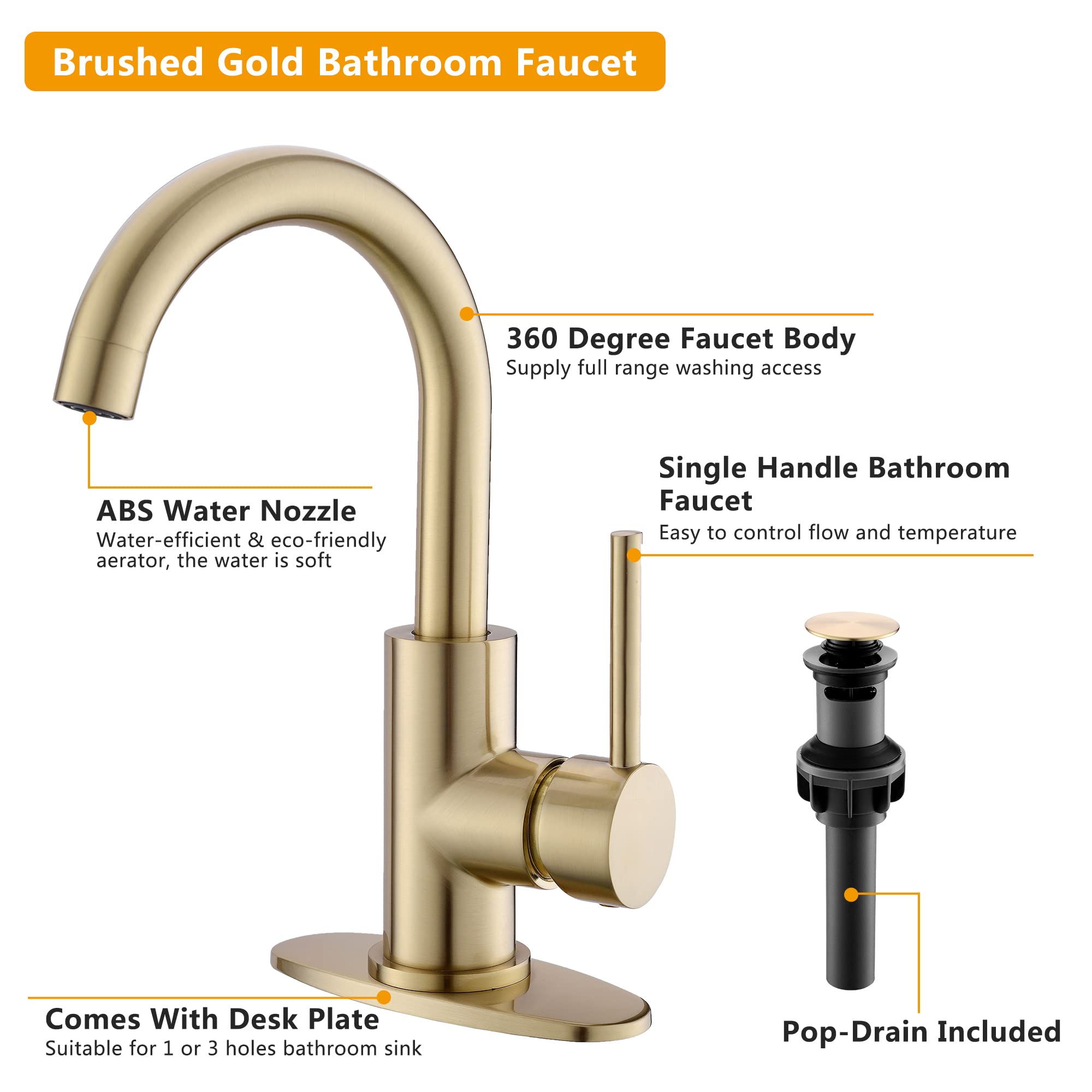 FROPO 360-degree swivel nozzle enables flexible, thorough sink cleaning.