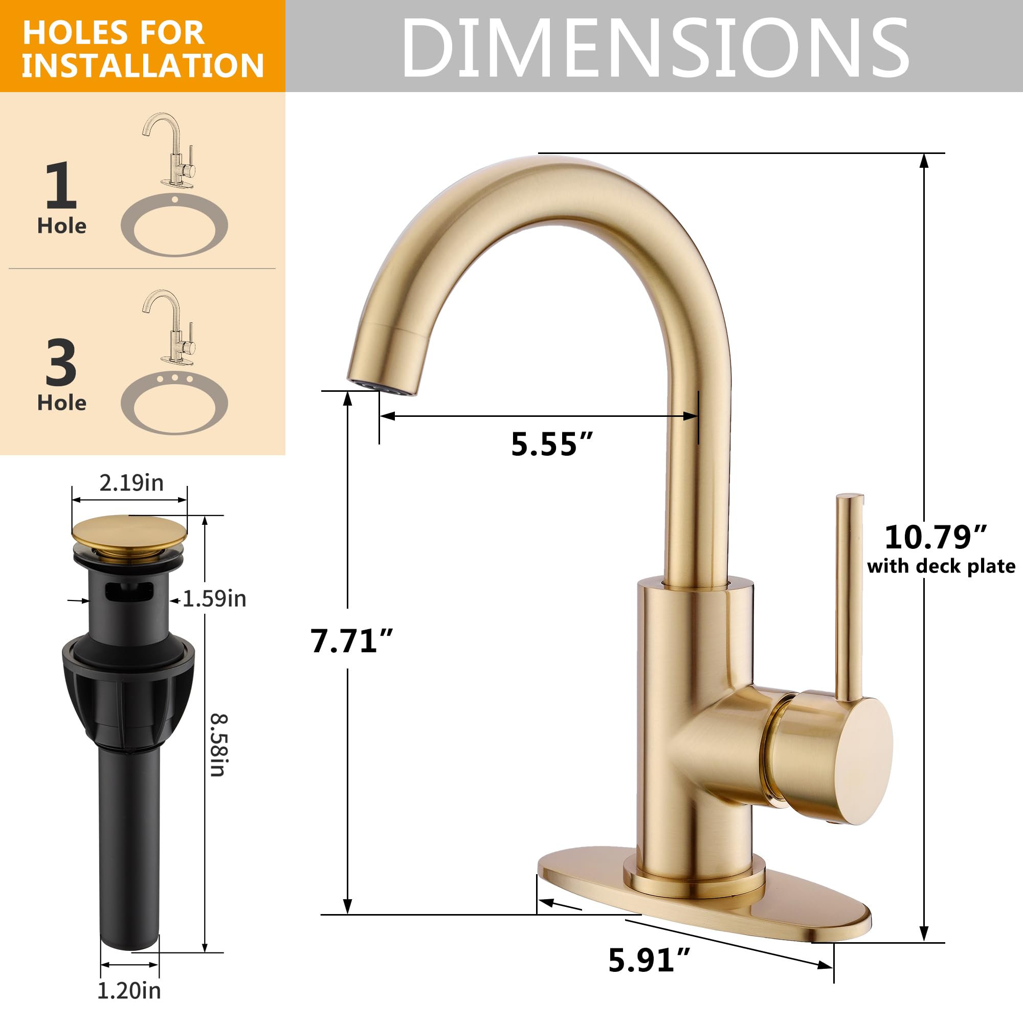 FROPO ABS aerator creates dense, soft water flow with minimal splashing.