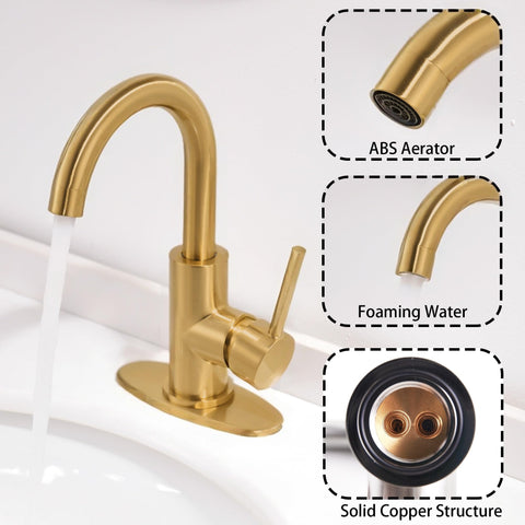 FROPO Gold setup includes pop-up drain and deck plate for easy installation.