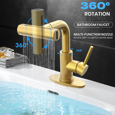 FROPO gold pull-down sprayer providing flexible reach for cleaning