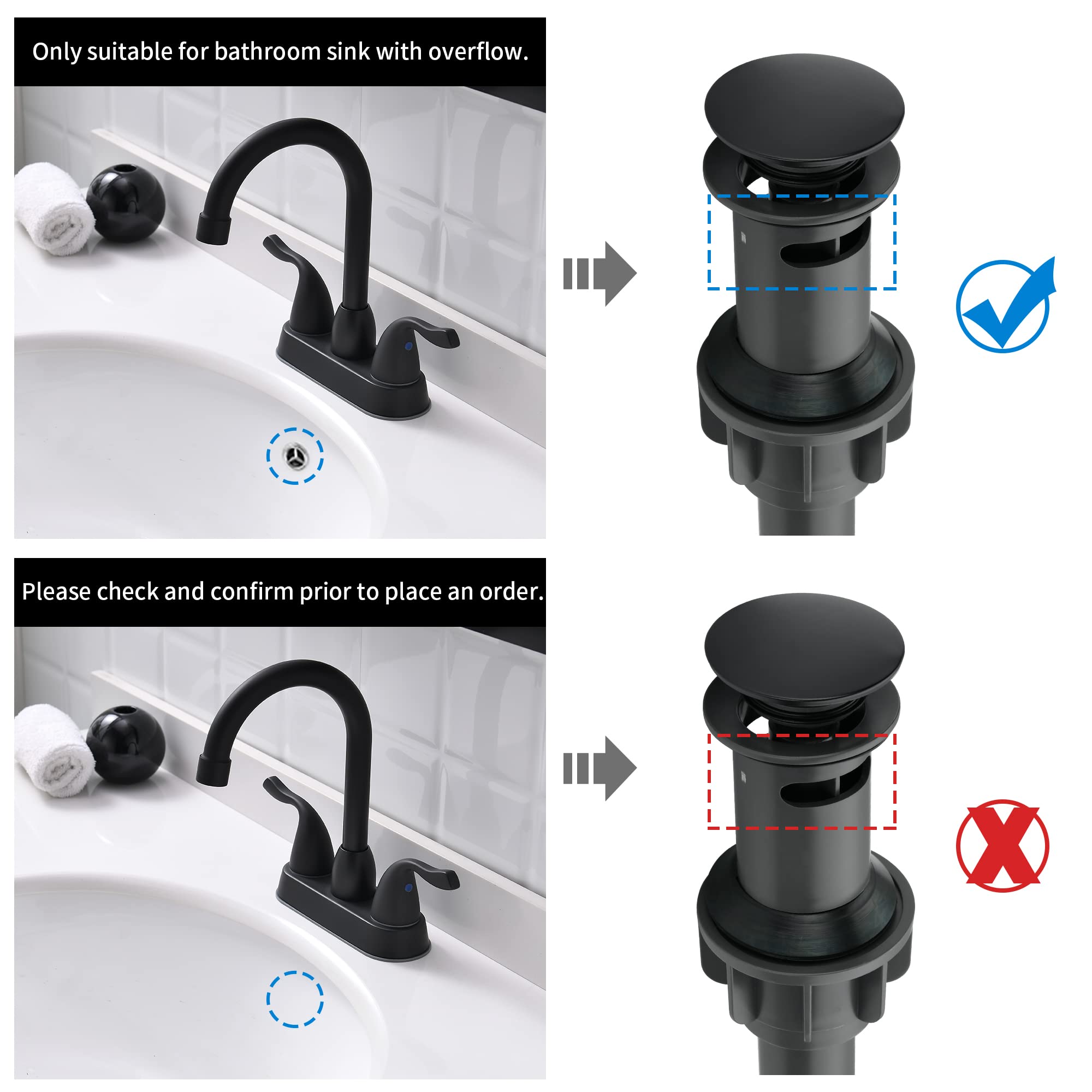 FROPO stainless steel construction ensures durable bathroom faucet performance.