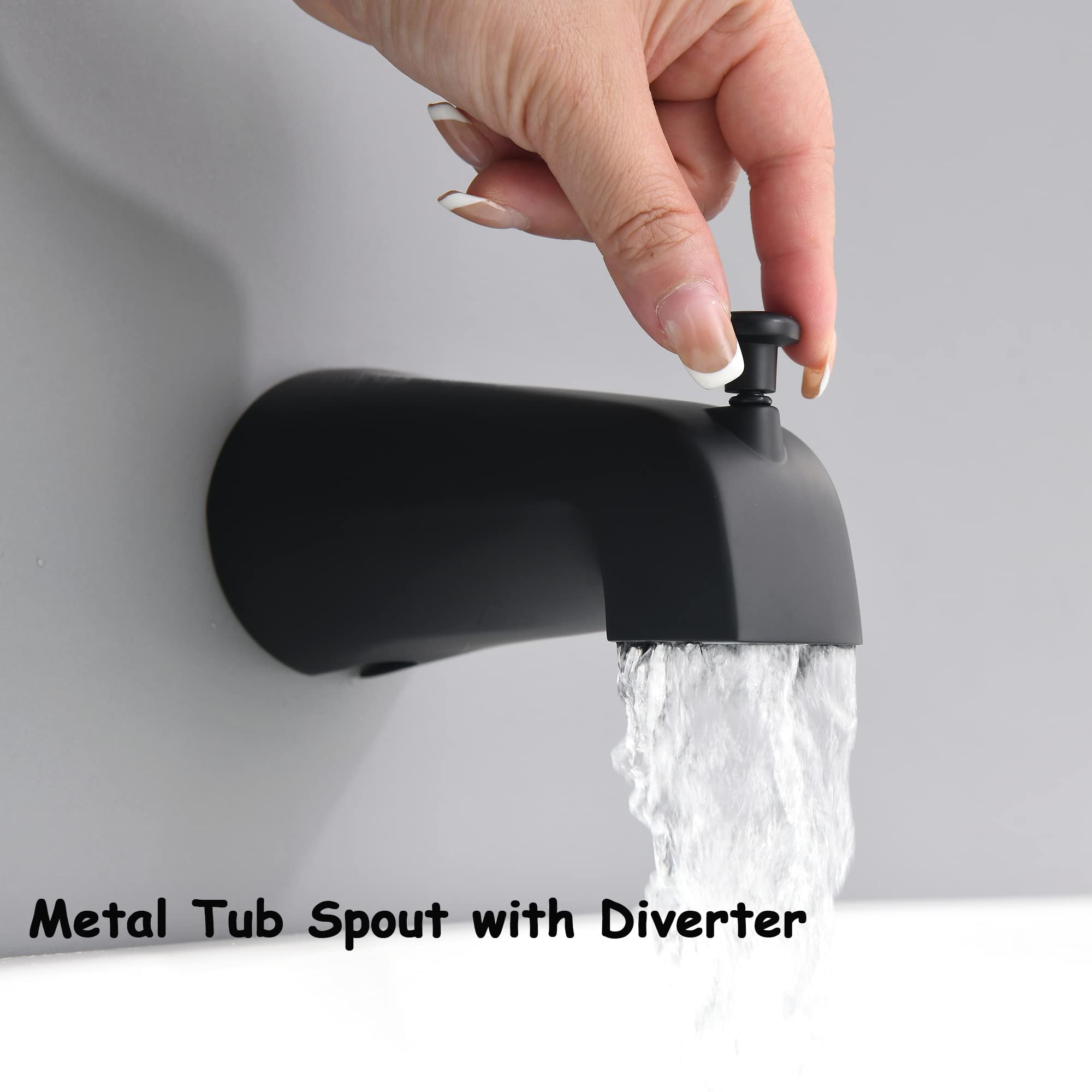 FROPO tub spout fills the tub quickly for time-saving baths.