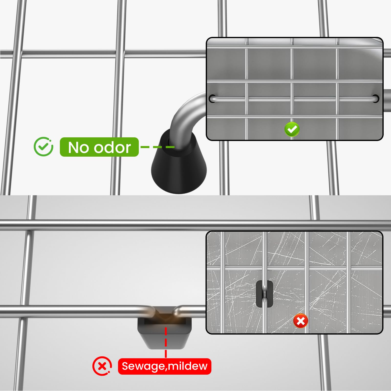 Frsmvati grid emphasizes centered drain fit for single-bowl kitchen sinks