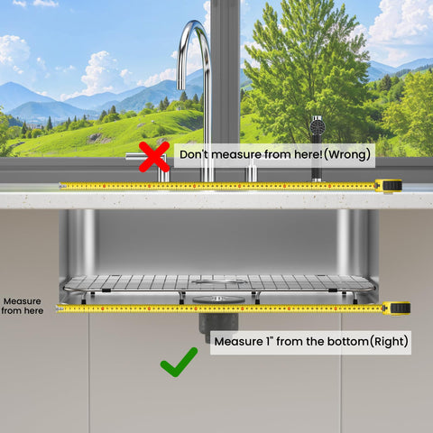Frsmvati measurement video guide aids accurate fit for your sink