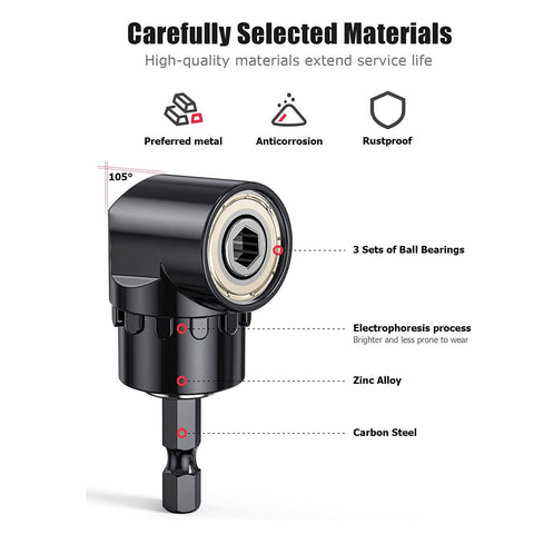 Fruholt 1/4 to 1/2 rotatable socket adapter broadens reach