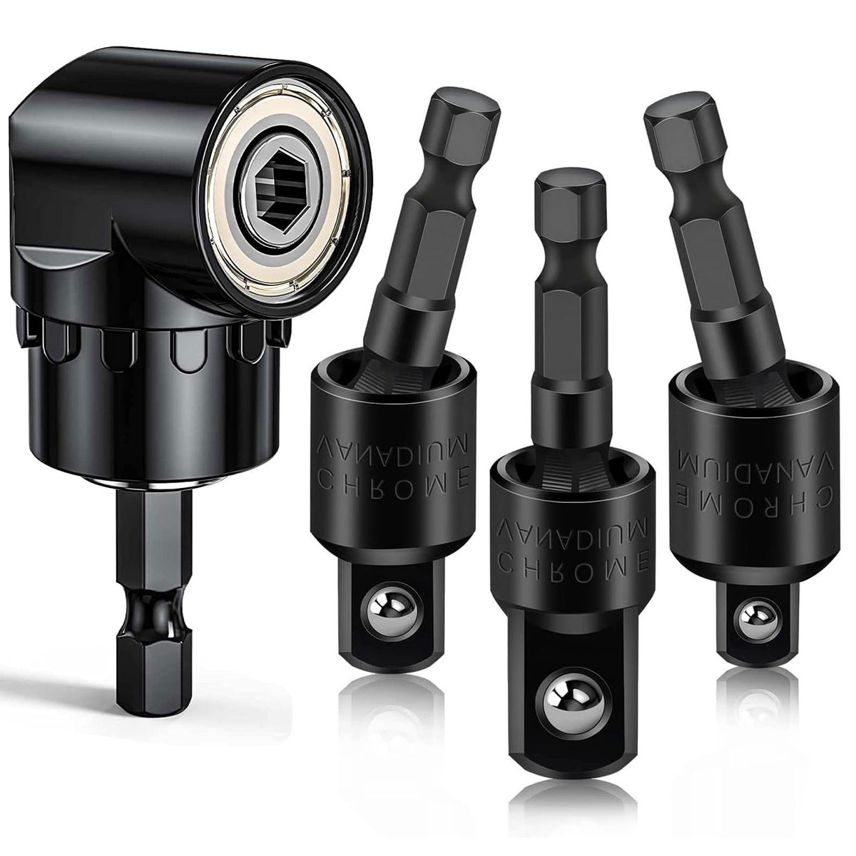 Fruholt 1/4 to 1/4 rotatable socket adapter for quick bit changes