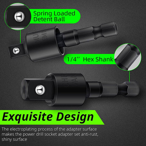 Fruholt packaged set includes three socket adapters and a 105° adaptor