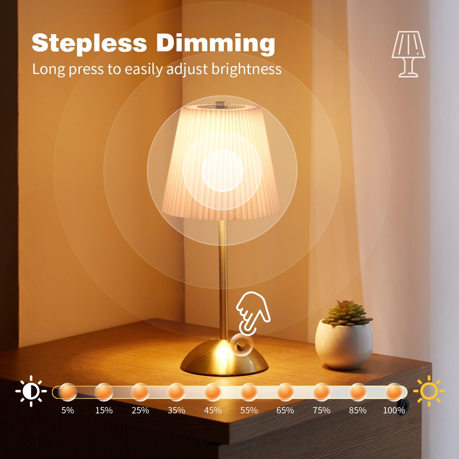 Three color temperatures on the Fsaox table lamp for mood and task lighting