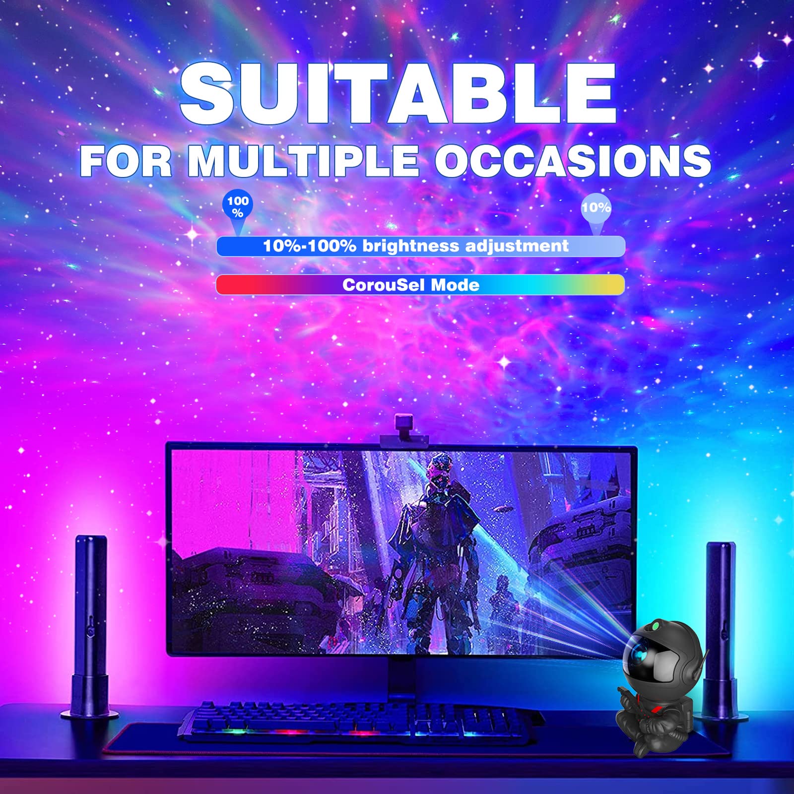 FSSQBFLC Starlight patterns provide customizable lighting for cozy evenings.