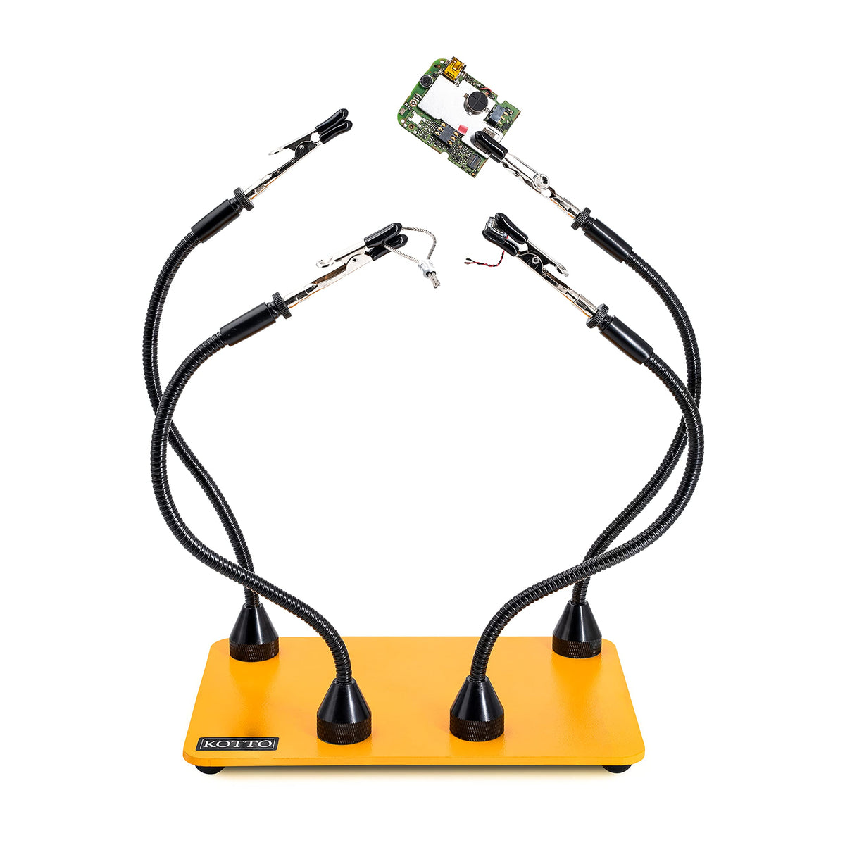 Fstop Labs third hand base with four arms for steady soldering and component holding