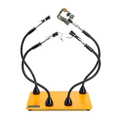 Fstop Labs third hand base with four arms for steady soldering and component holding