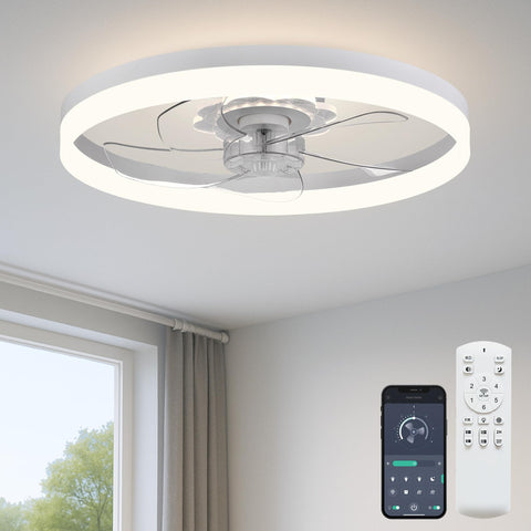 Fszdorj 20-inch ceiling fan with light overview for cooling and ambient lighting