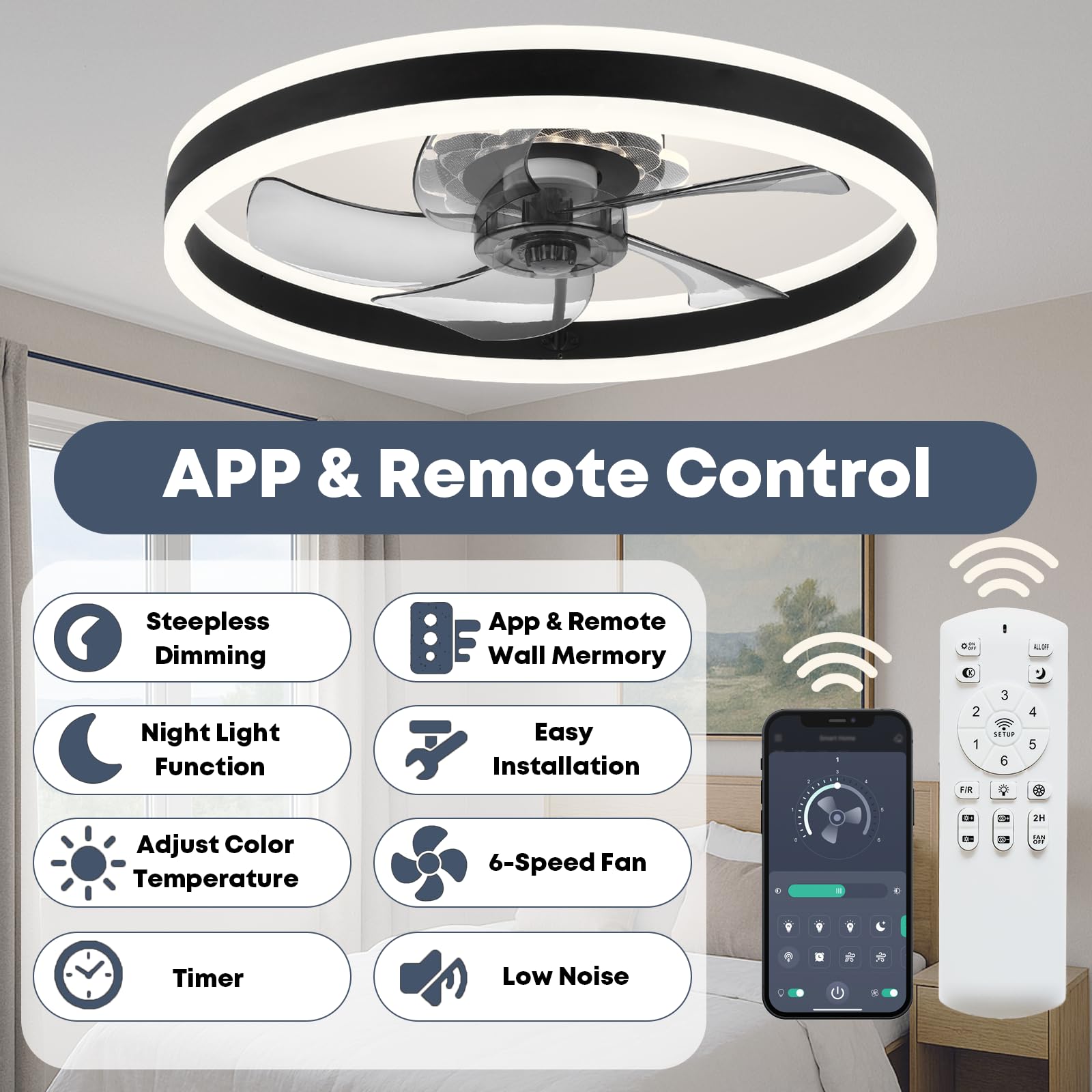 FSZDORJ app control panel demonstrates seamless customization of speed and color