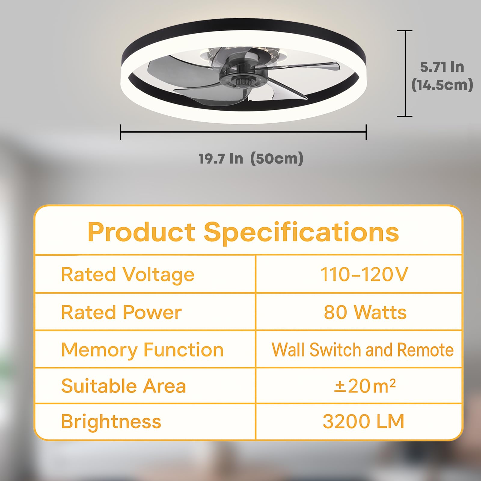 Fszdorj low-profile flush mount designed for tight ceilings
