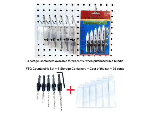 FTG USA Countersink Drill Bit Set with wide flute improves chip flow.