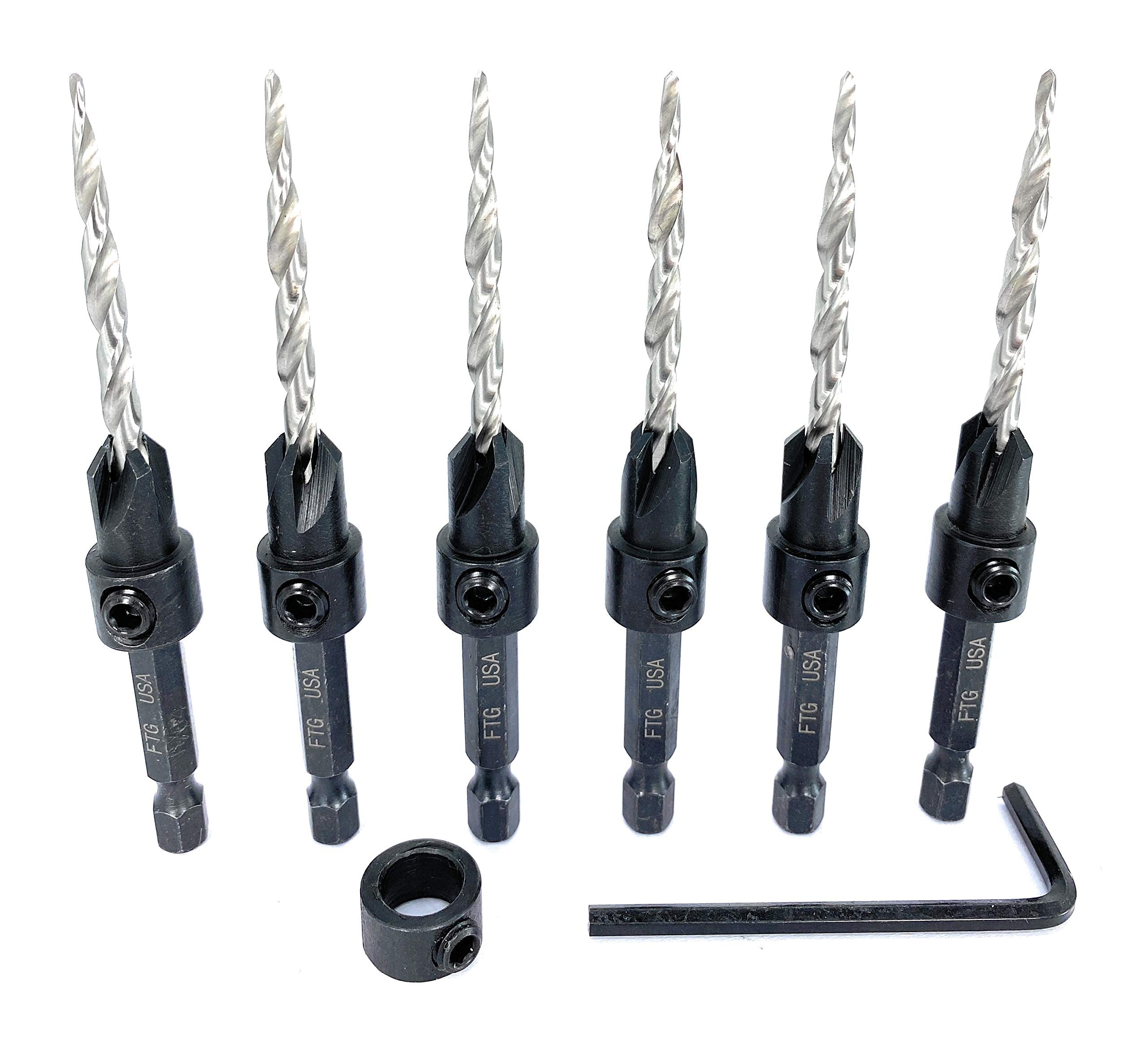 FTG USA HSS M2 6542 countersink bits boost chip flow for cleaner holes
