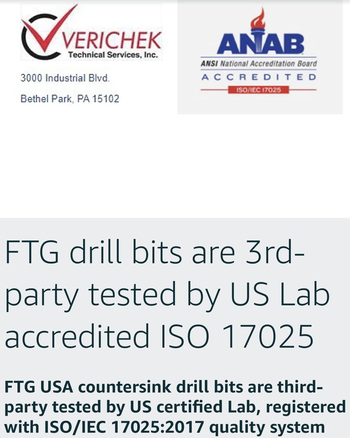 FTG USA tapered drill bits provide fast, clean pilots in wood for tight screw fits
