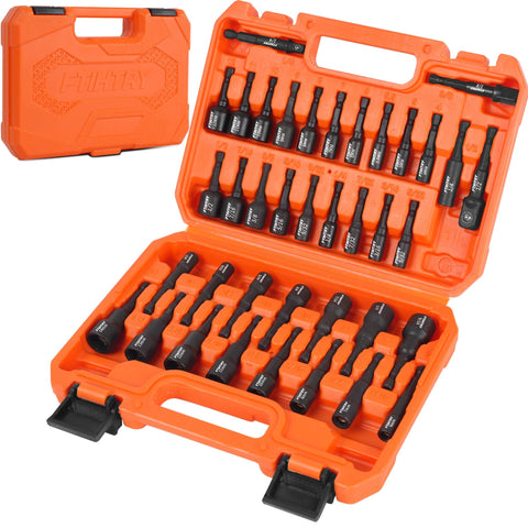 FTIHTRY 65mm magnetic nut drivers securely hold bits for fast, precise fastenings.
