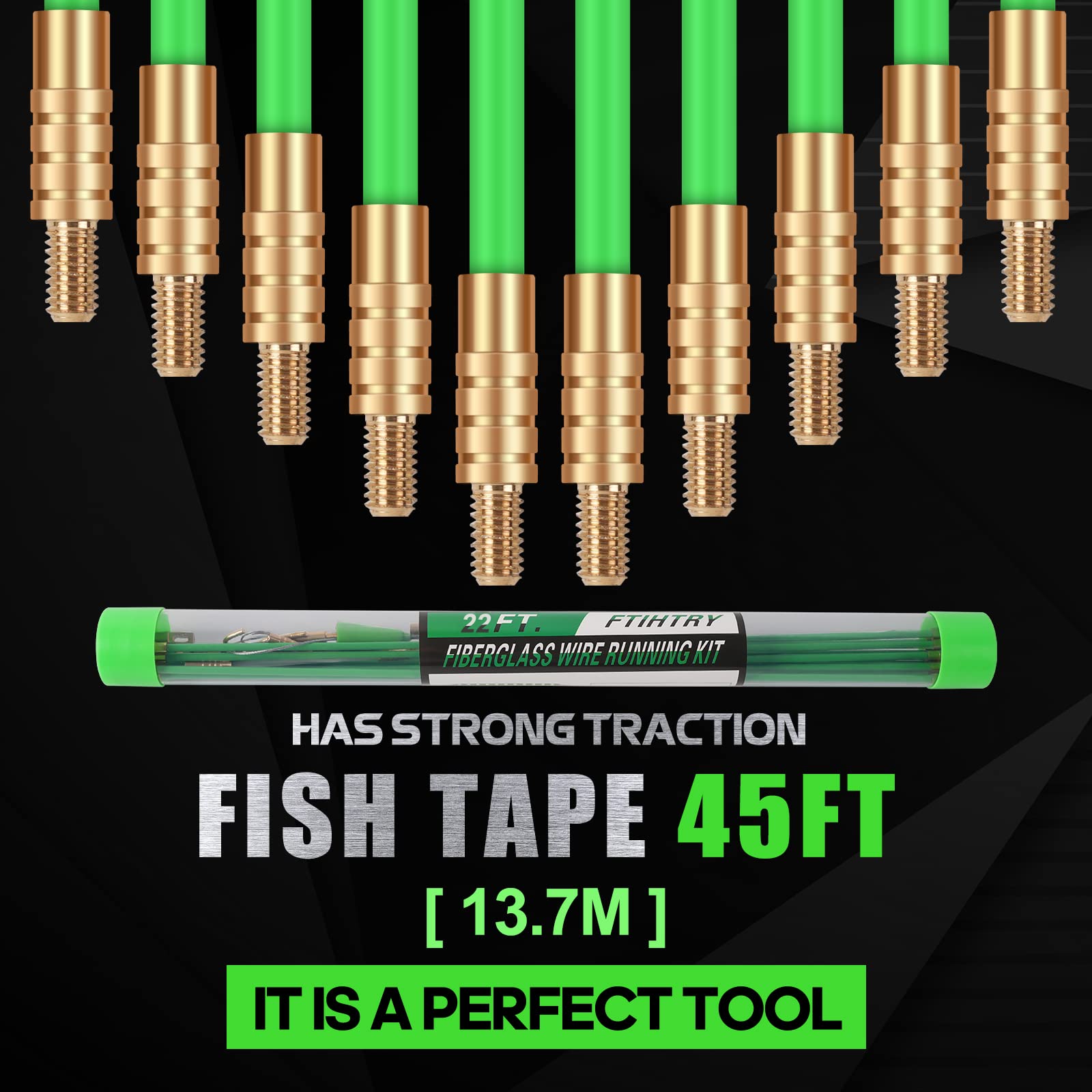 FTIHTRY brass and magnetic connectors ensure secure tips during pulls.