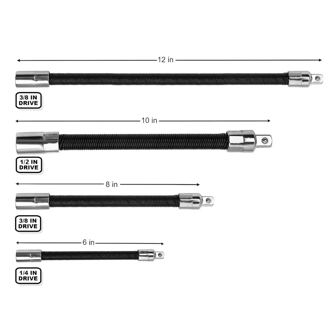 FTIHTRY flexible extension 8-inch reaches fasteners in hard-to-reach spots